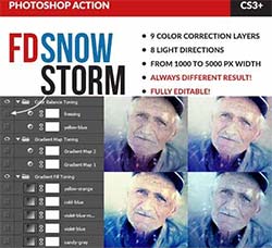 极品PS动作－风雪来袭：Snow Storm Action for Photoshop